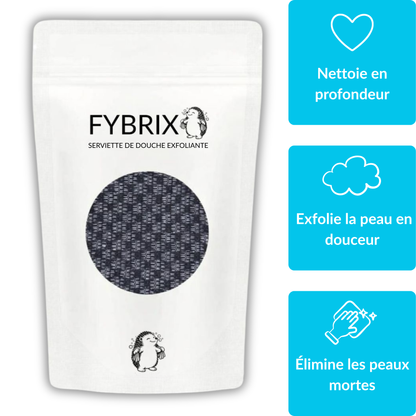 Serviette de douche exfoliante