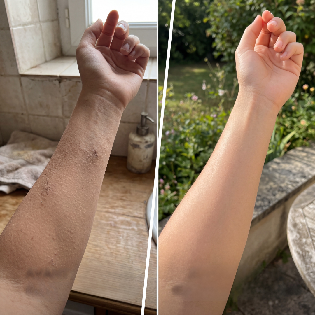 Serviette de douche exfoliante