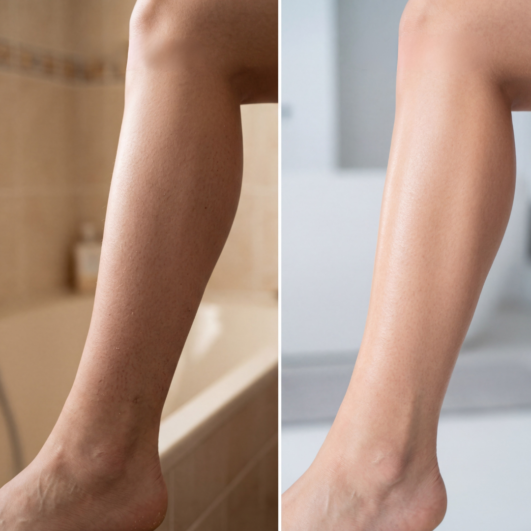 Serviette de douche exfoliante