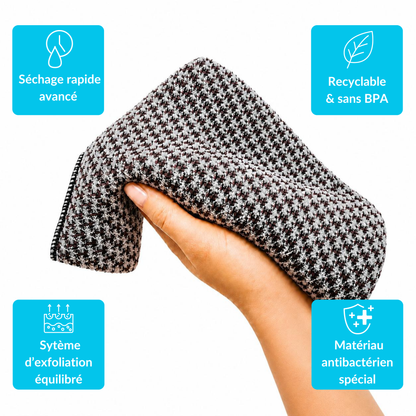 Serviette de douche exfoliante